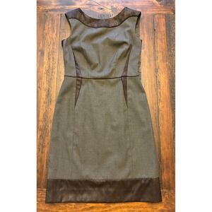 Antonio Melani Chambray Faux Suede Leather Sheath Dress, Women's Size 4